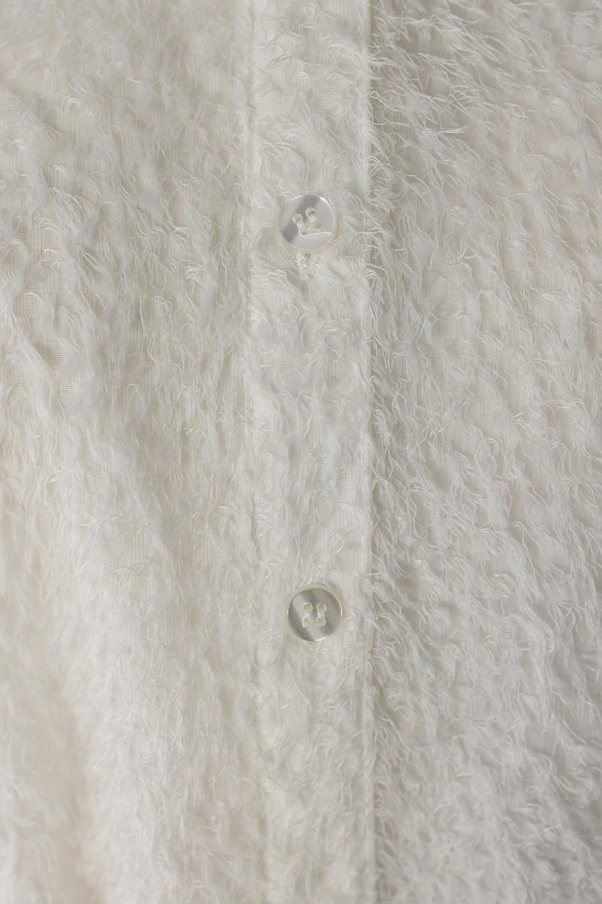 フリンジフェザーシャツ WHT FREE