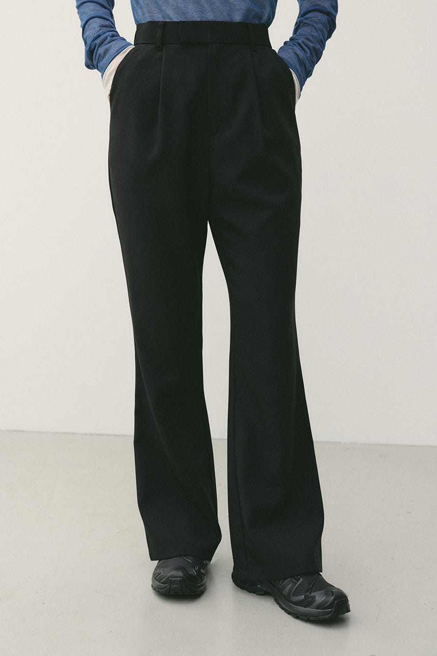 プリーツスカートレイヤードパンツ BLK S