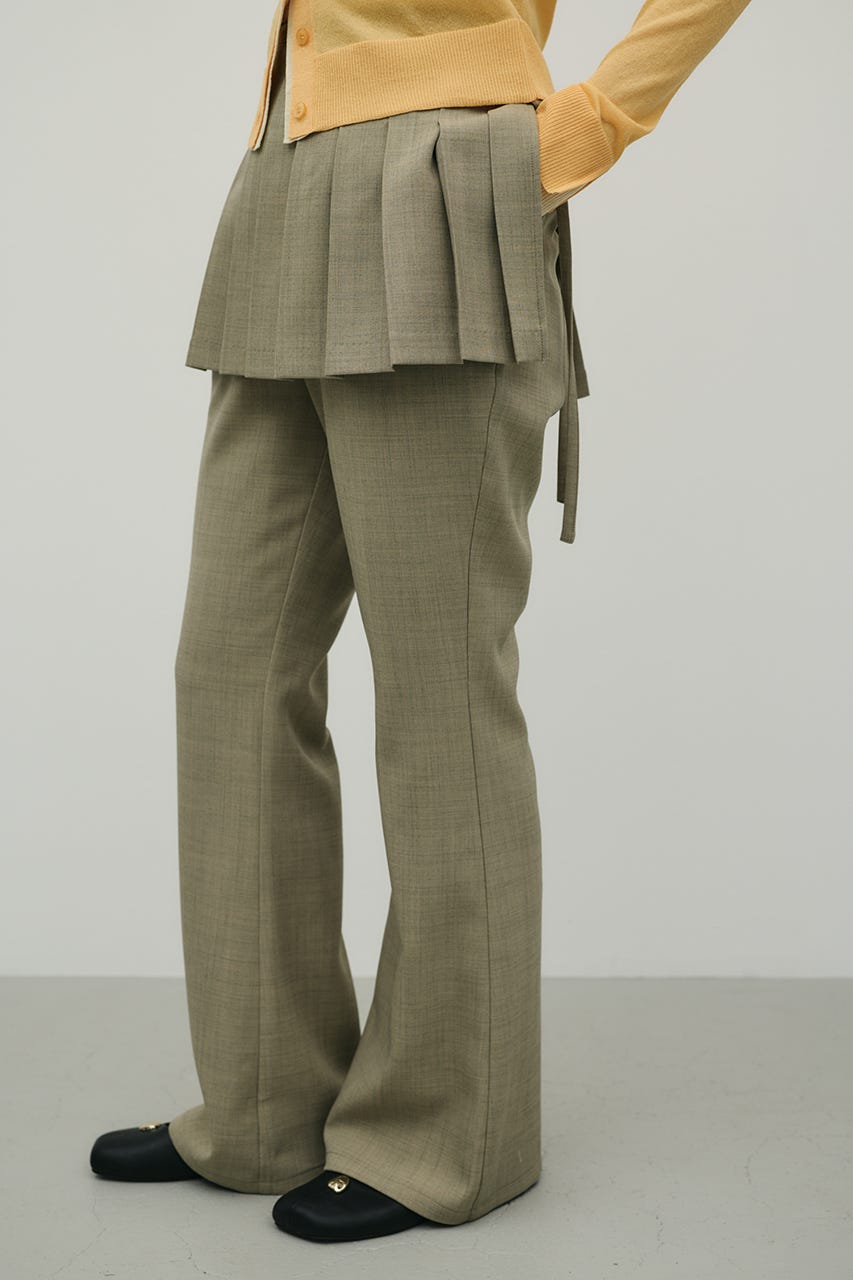 プリーツスカートレイヤードパンツ L/KHA M