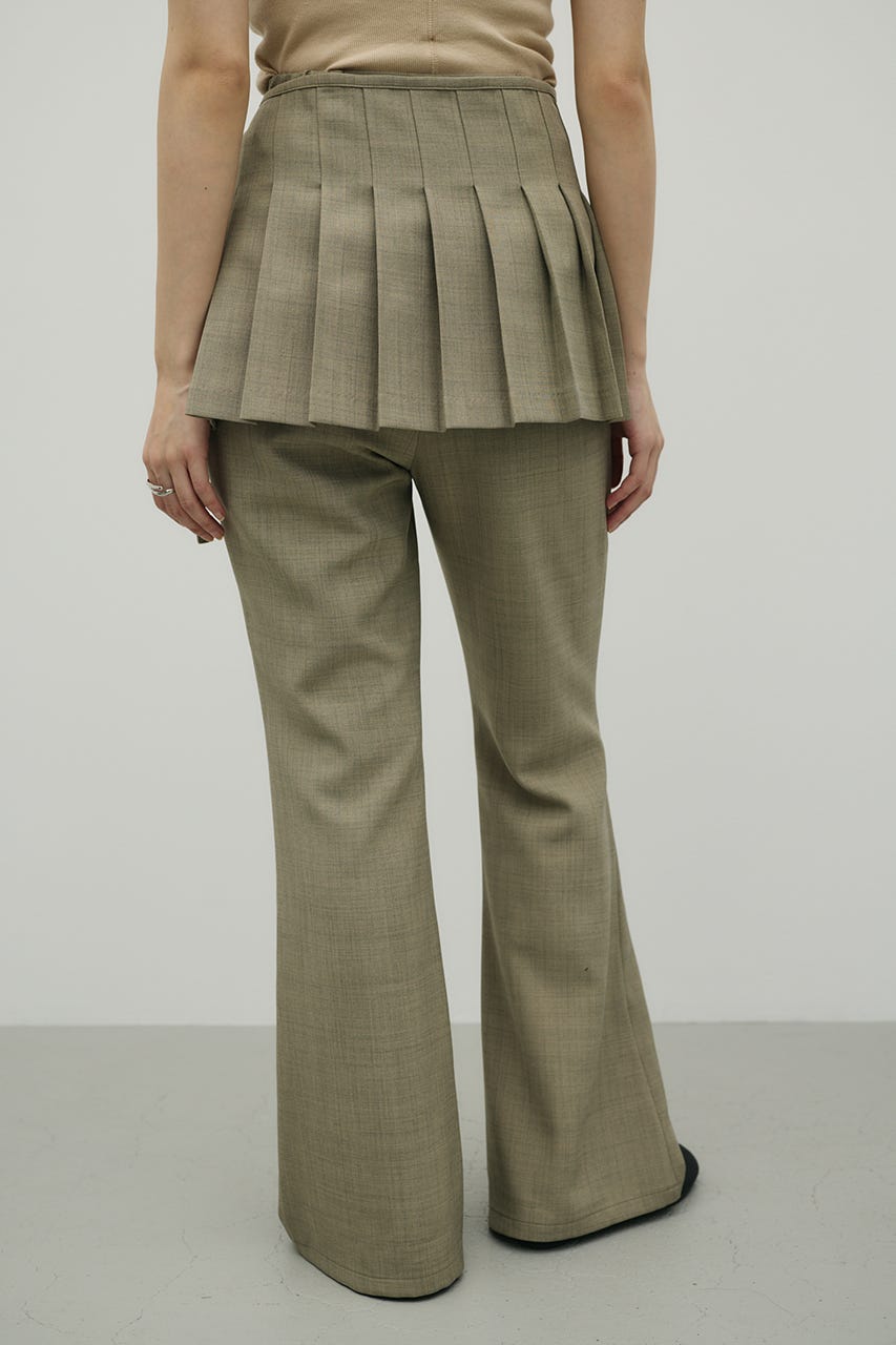 プリーツスカートレイヤードパンツ L/KHA M