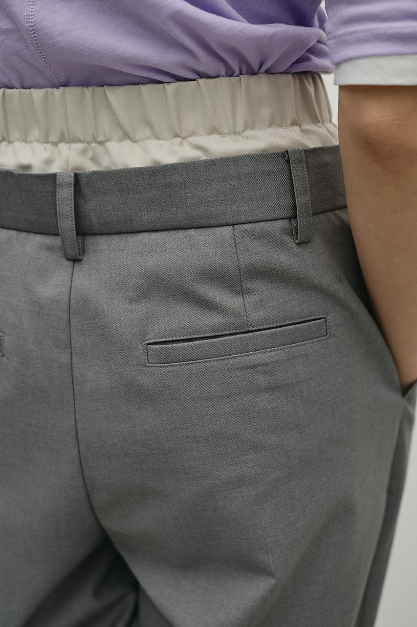 レイヤードローウエストパンツ GRY M