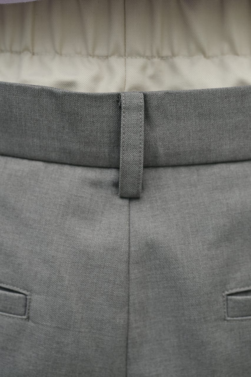 レイヤードローウエストパンツ GRY M