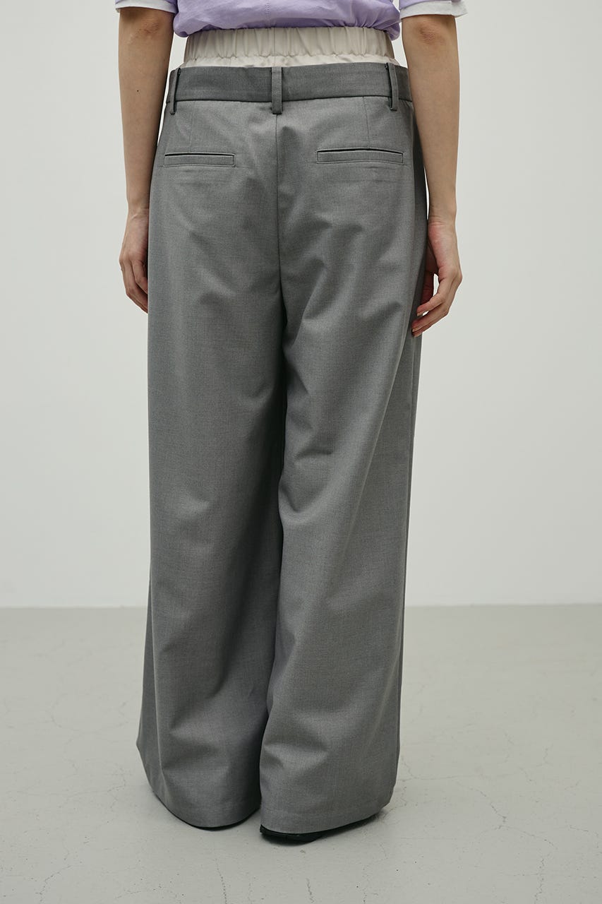 レイヤードローウエストパンツ GRY M