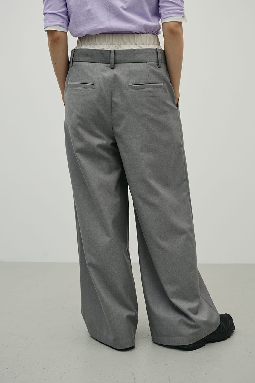 レイヤードローウエストパンツ GRY M