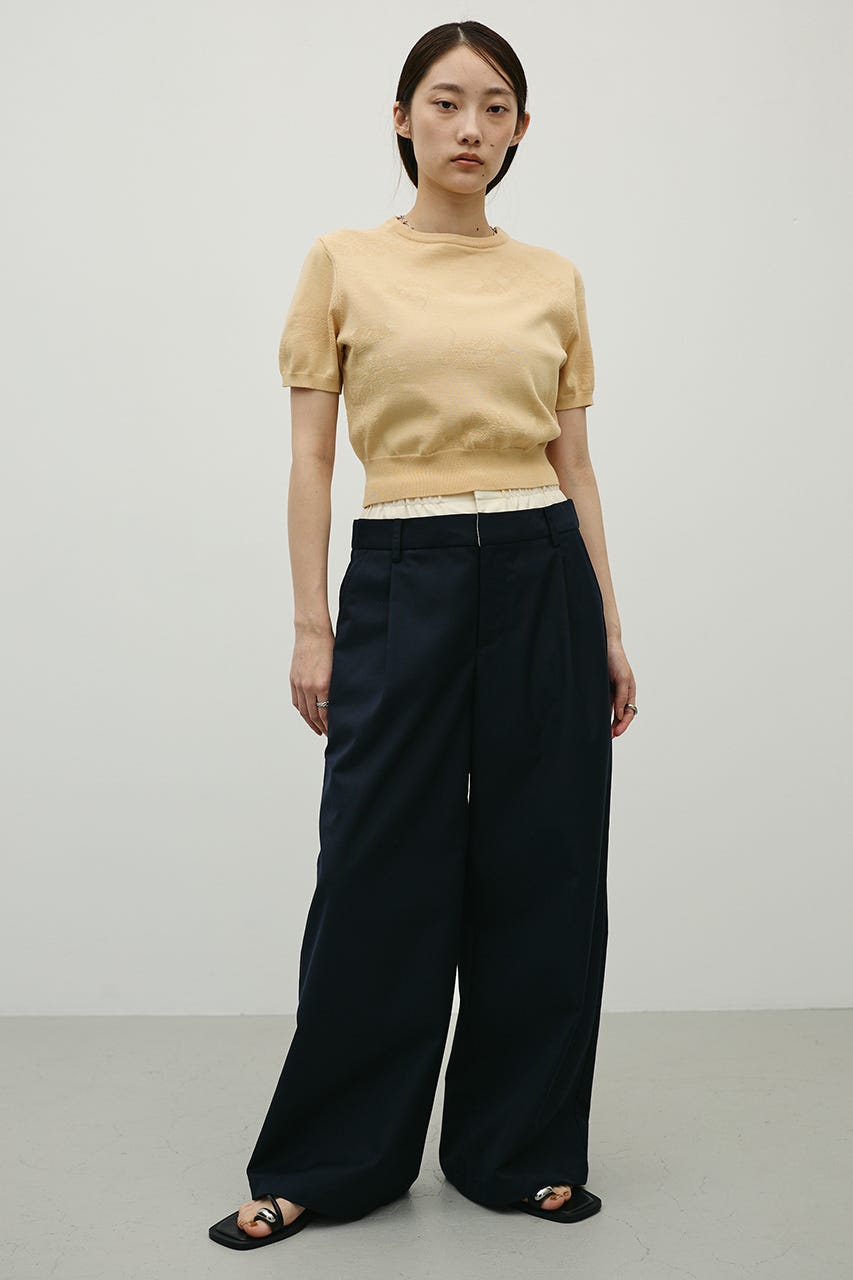 レイヤードローウエストパンツ NVY M