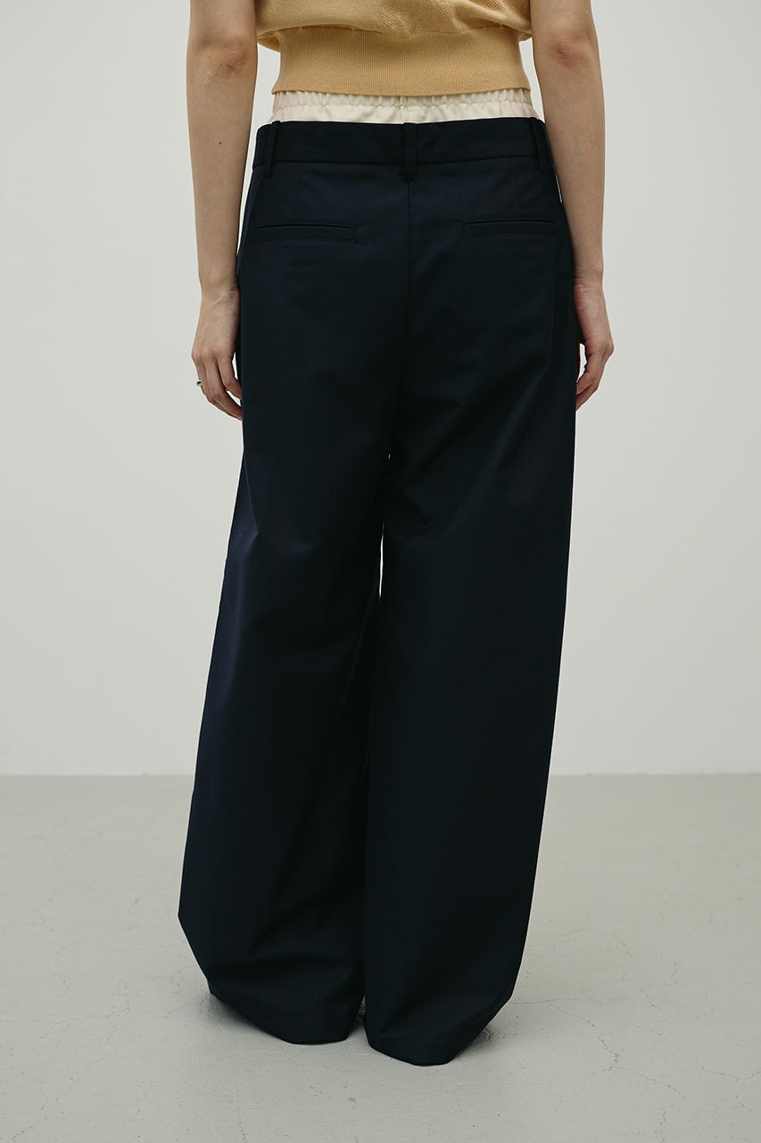 レイヤードローウエストパンツ NVY M