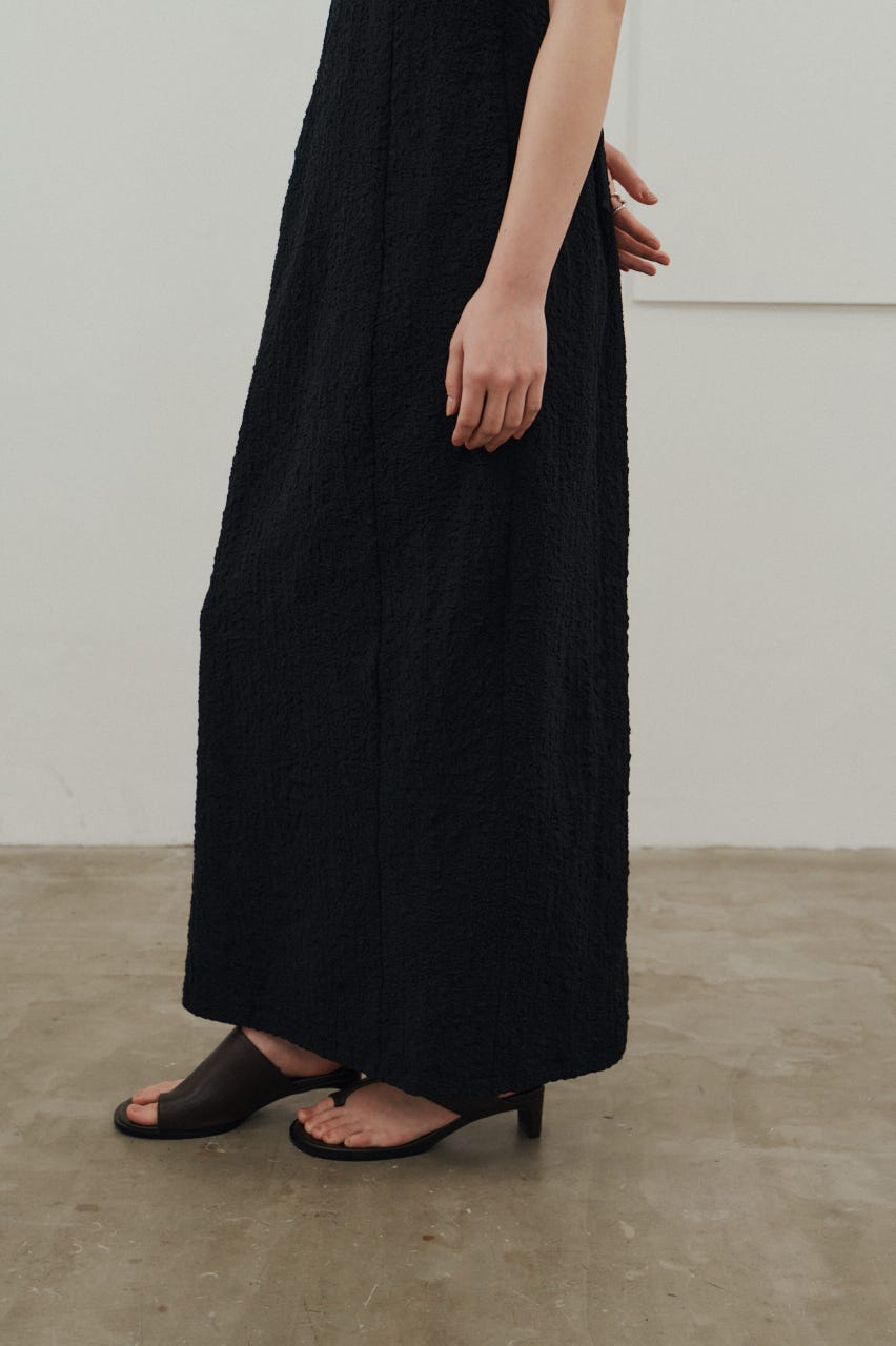 バックオープンナローキャミドレス BLK S