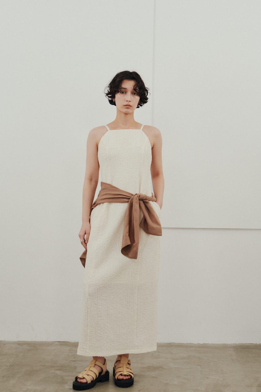 バックオープンナローキャミドレス IVOY M