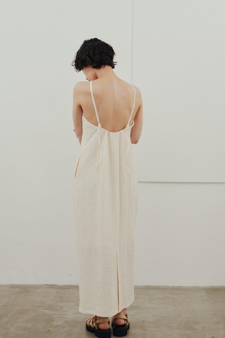 バックオープンナローキャミドレス IVOY M