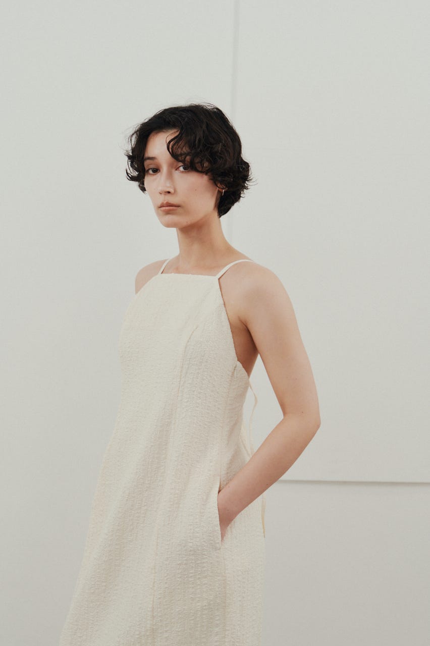 バックオープンナローキャミドレス IVOY M