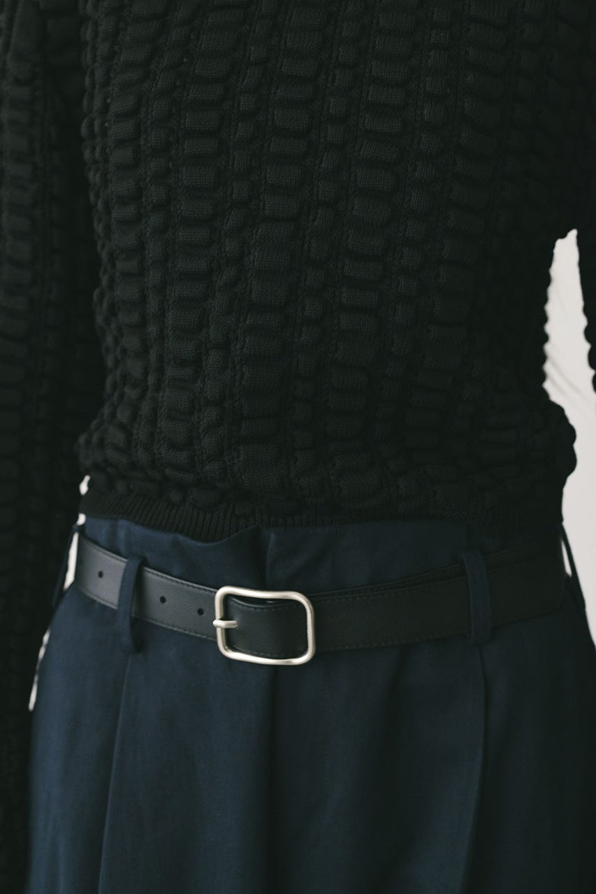 フラッフィーニットトップ BLK FREE