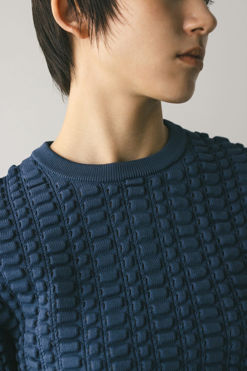 フラッフィーニットトップ BLU FREE