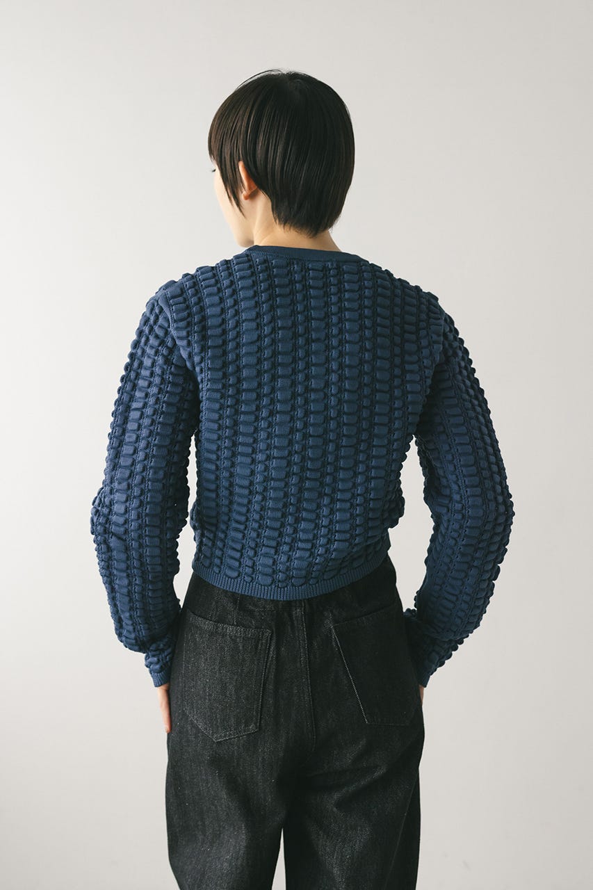 フラッフィーニットトップ BLU FREE