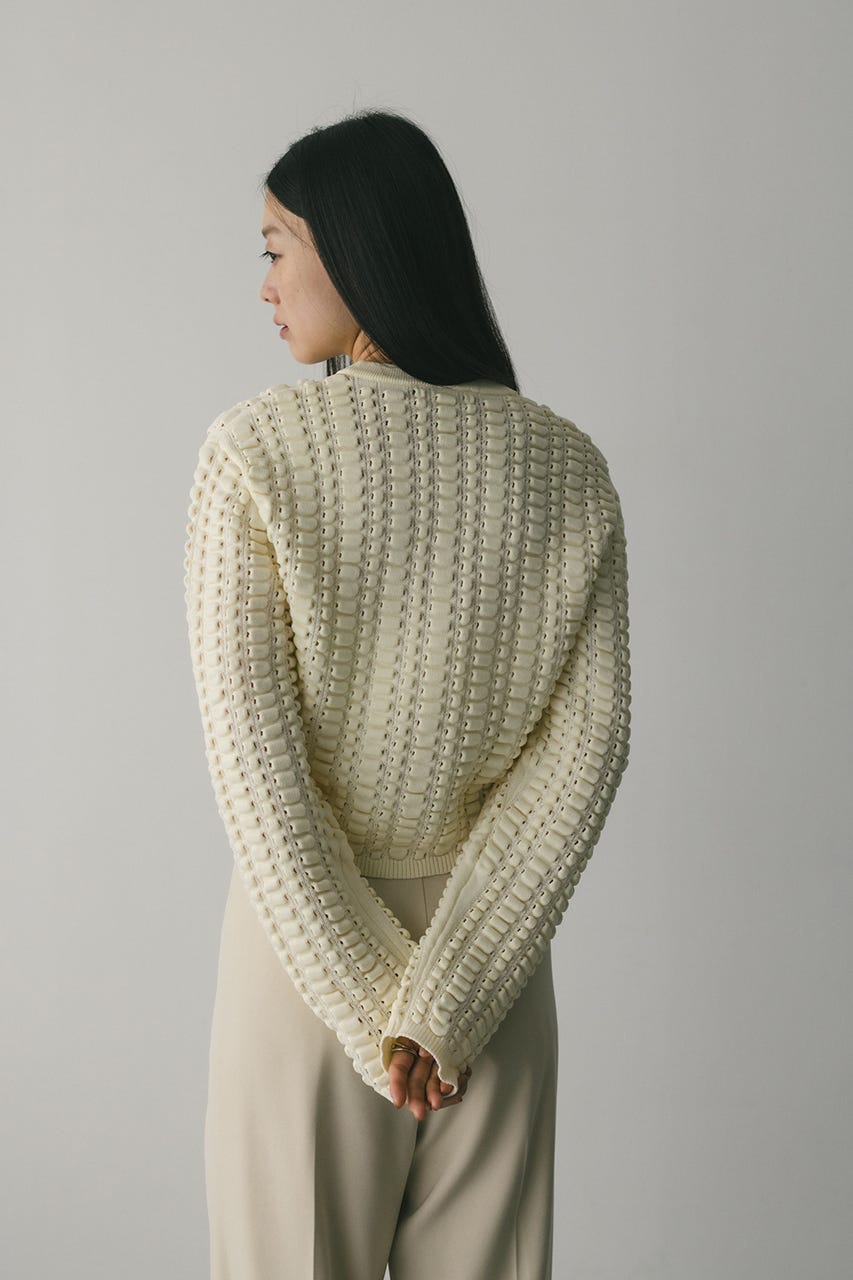 フラッフィーニットトップ WHT FREE