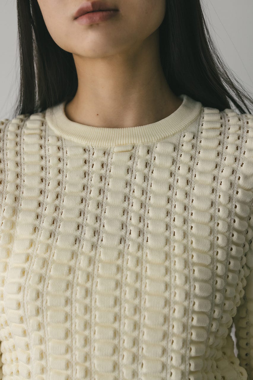 フラッフィーニットトップ WHT FREE