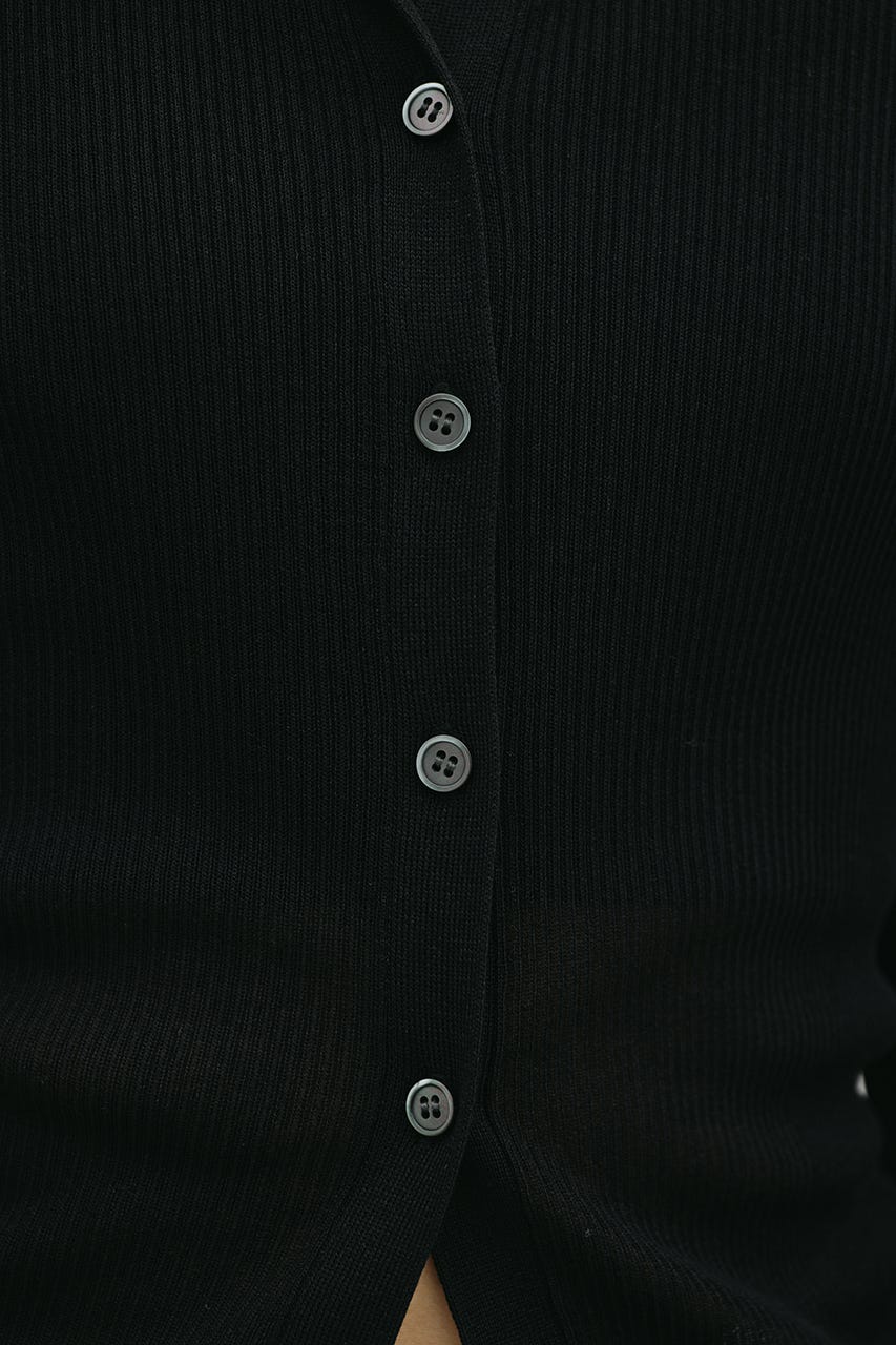 スキッパーニットトップ BLK FREE