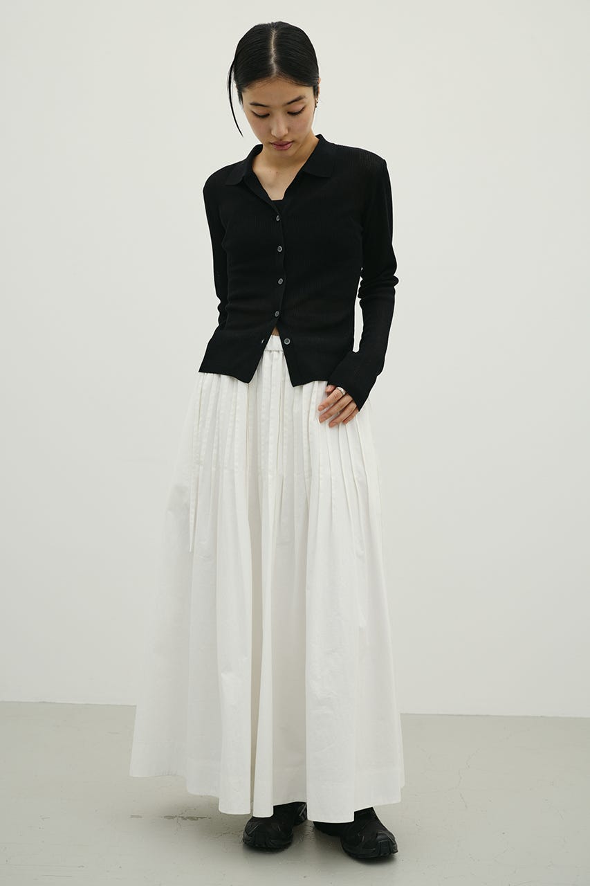 スキッパーニットトップ BLK FREE