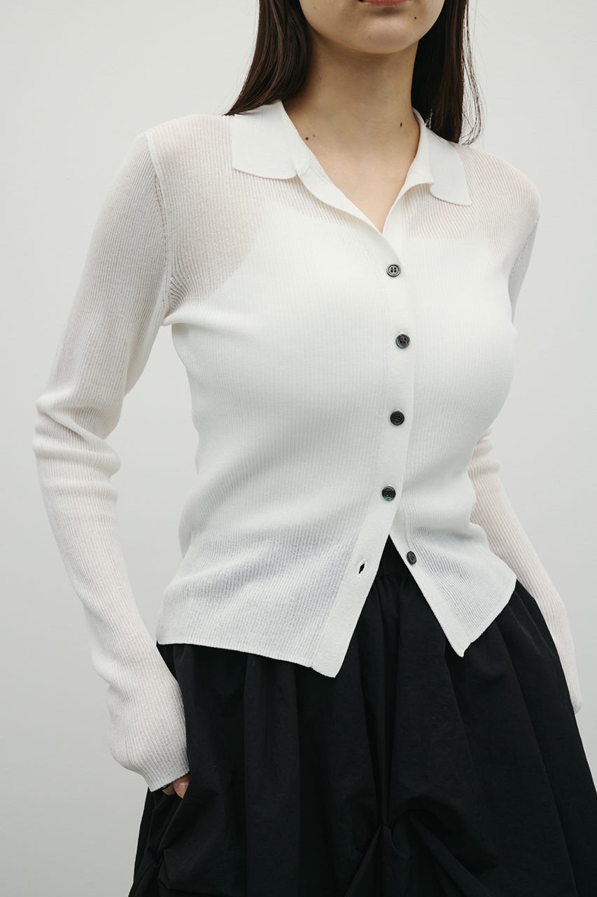 スキッパーニットトップ WHT FREE