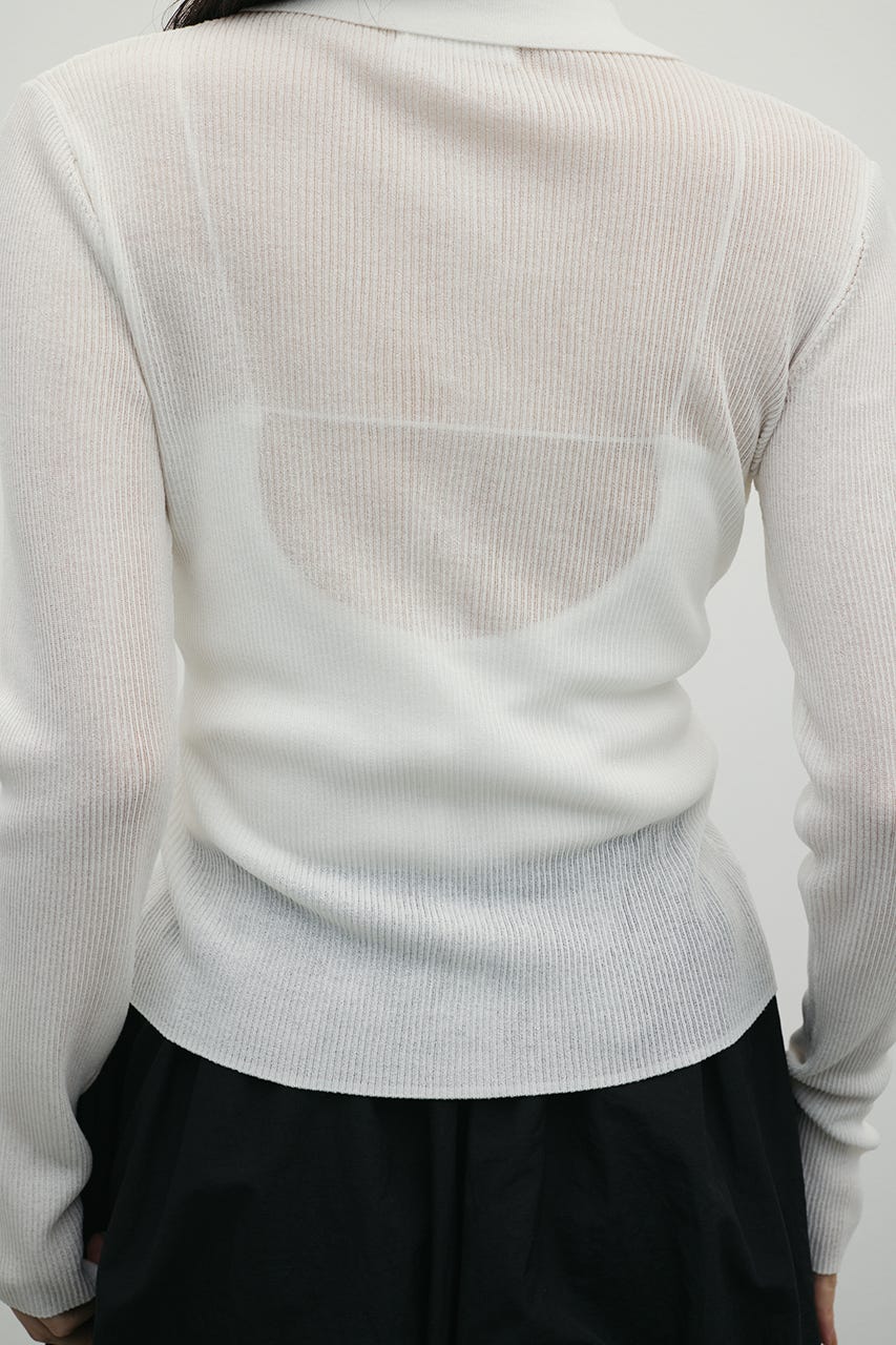 スキッパーニットトップ WHT FREE