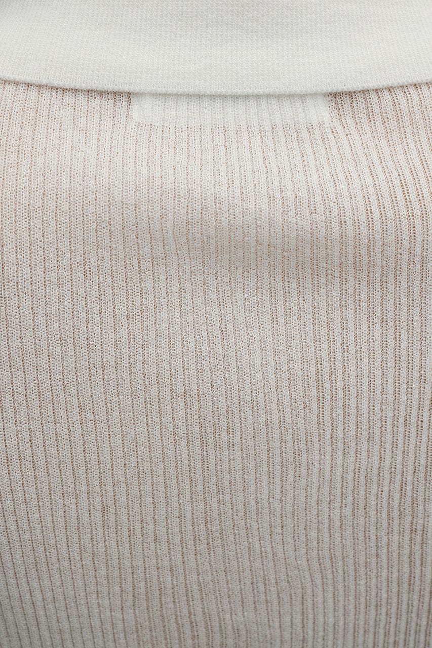 スキッパーニットトップ WHT FREE