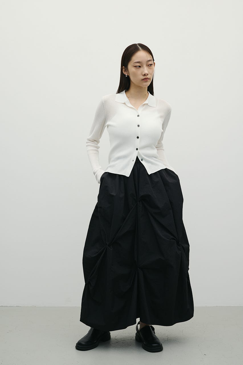 スキッパーニットトップ WHT FREE