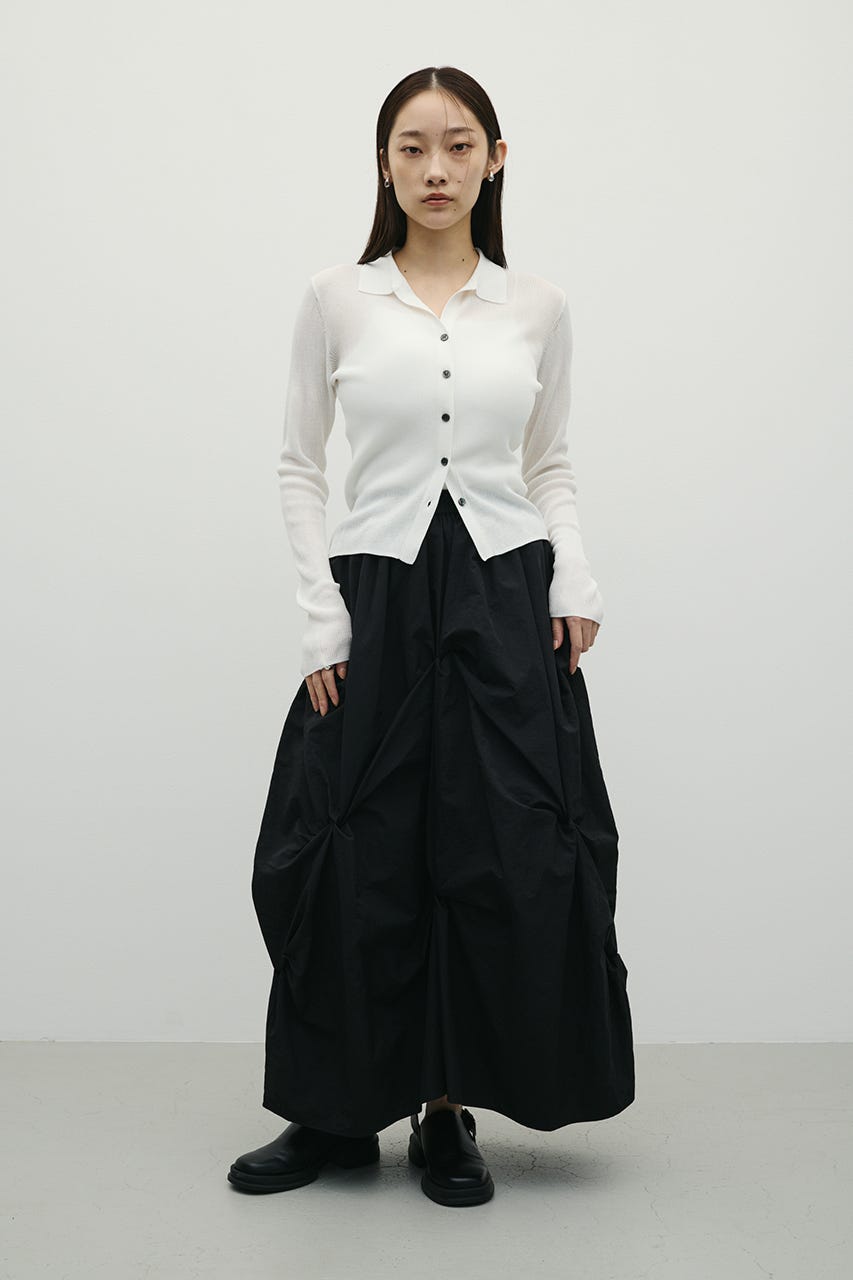 スキッパーニットトップ WHT FREE