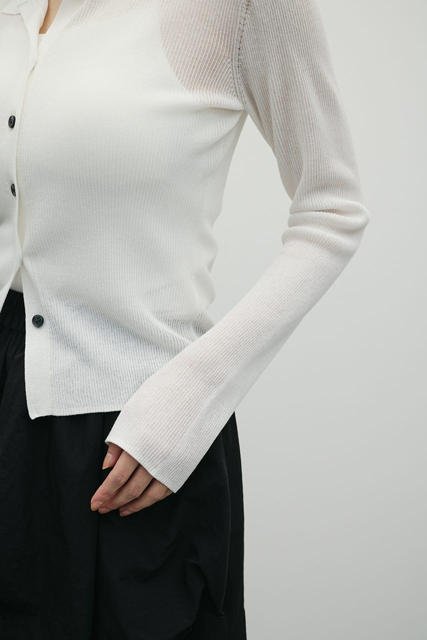 スキッパーニットトップ WHT FREE