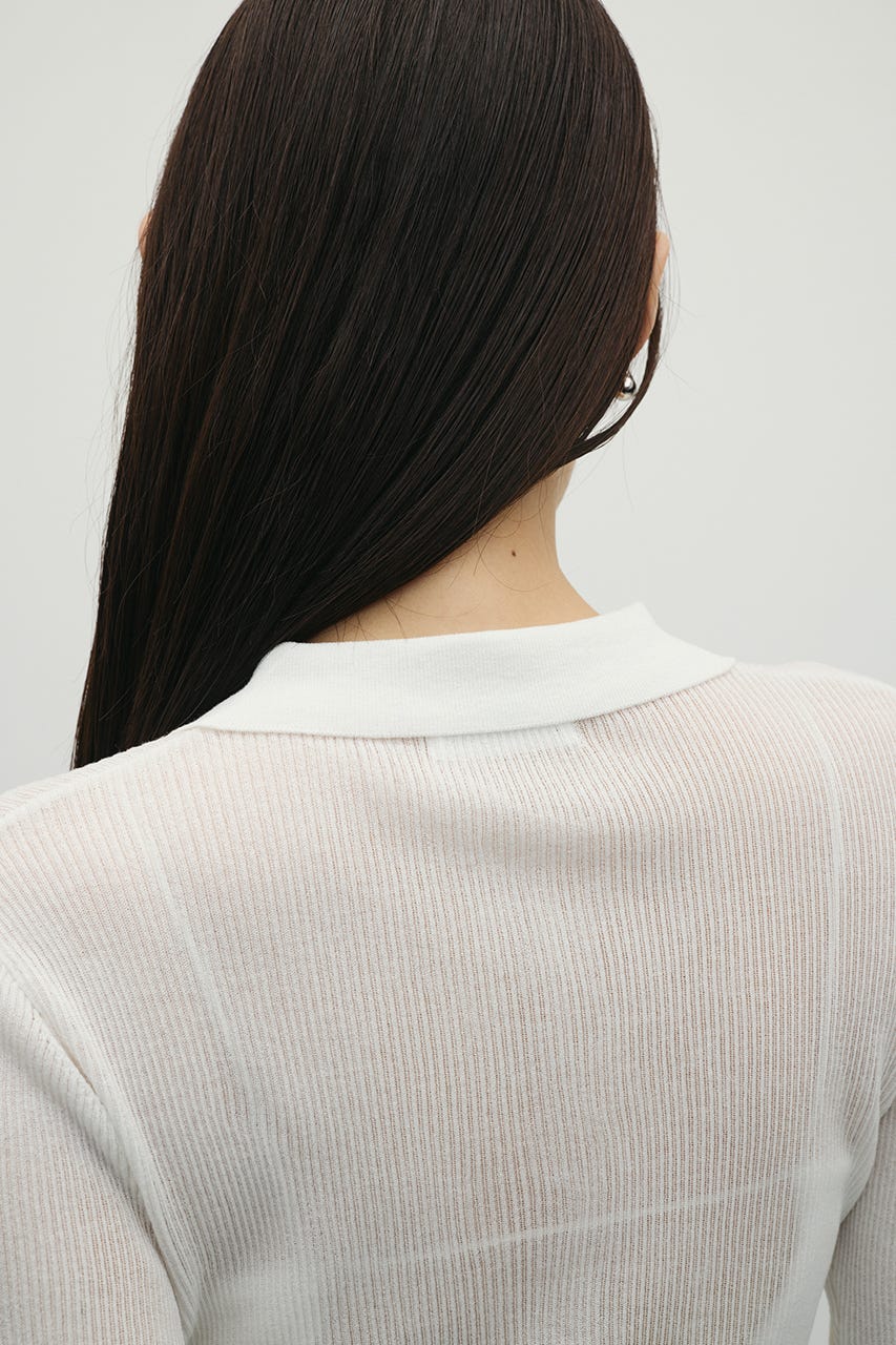 スキッパーニットトップ WHT FREE