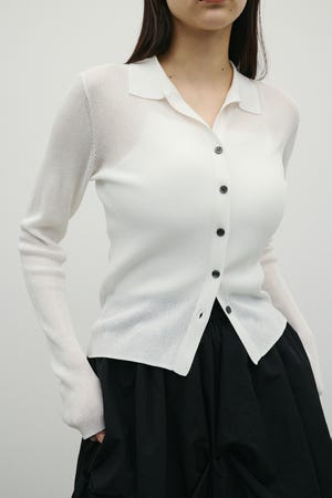 スキッパーニットトップ