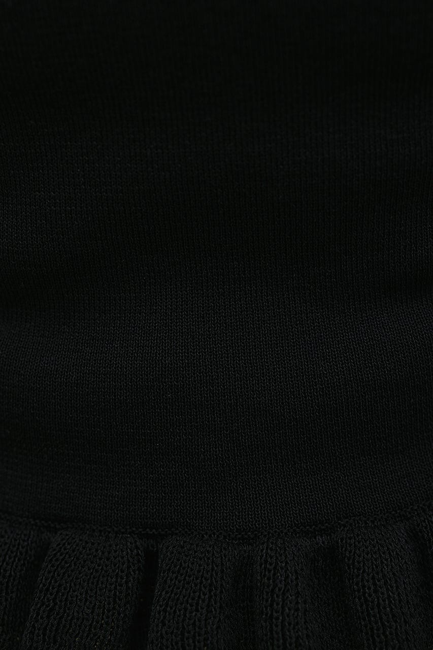 ミニマルフリルニット BLK FREE