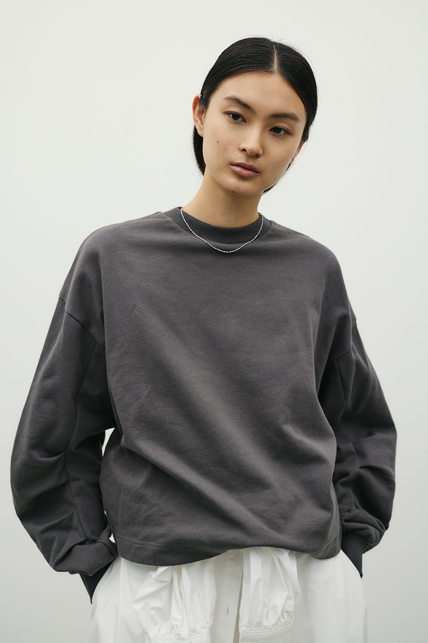 タックスリーブスウェットトップ C.GRY FREE