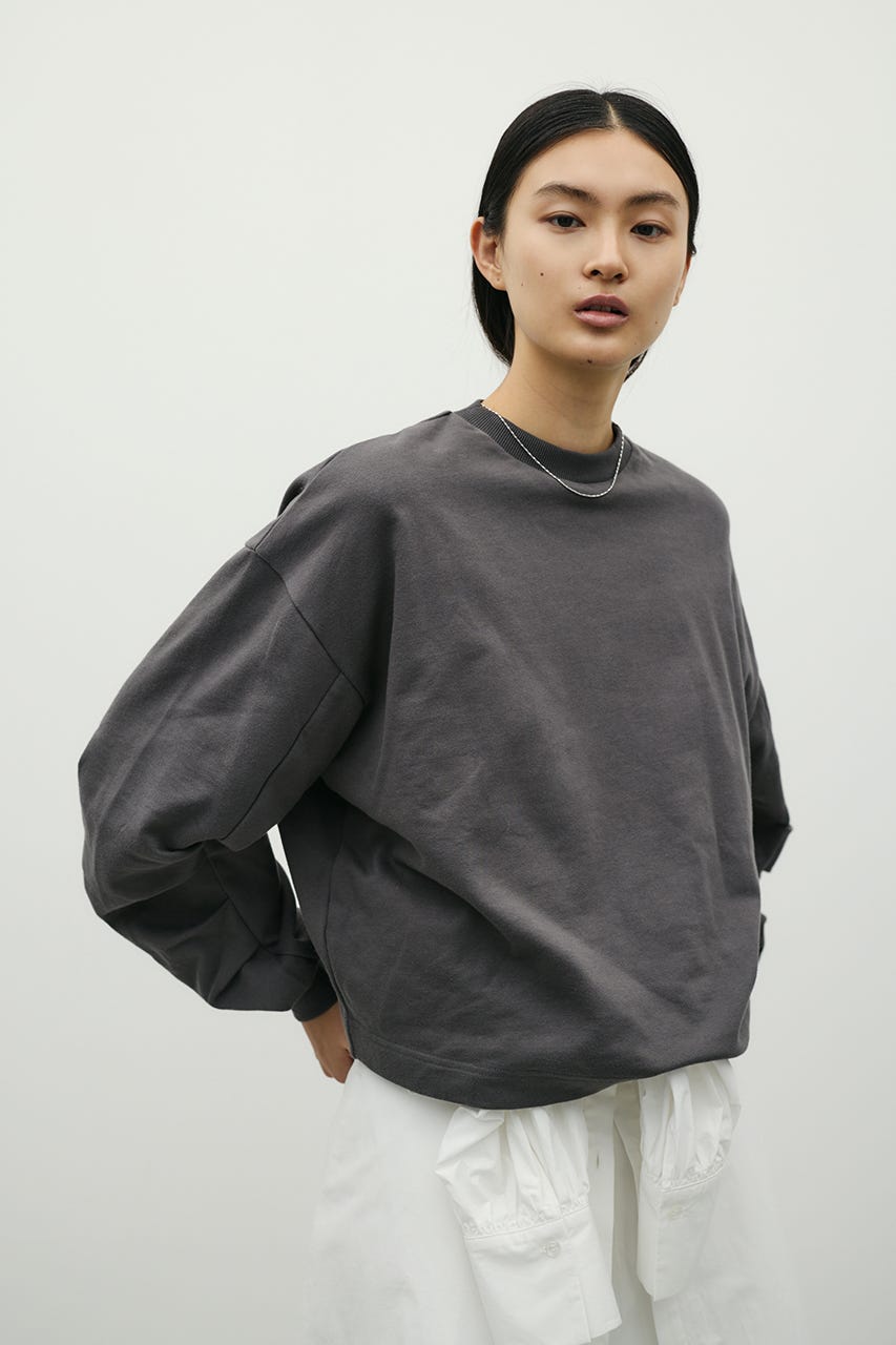 タックスリーブスウェットトップ C.GRY FREE