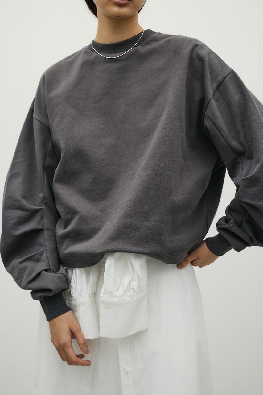 タックスリーブスウェットトップ C.GRY FREE