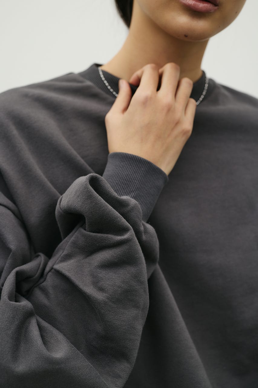 タックスリーブスウェットトップ C.GRY FREE