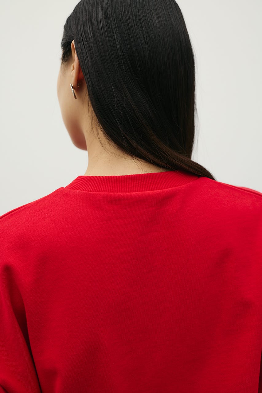 タックスリーブスウェットトップ RED FREE