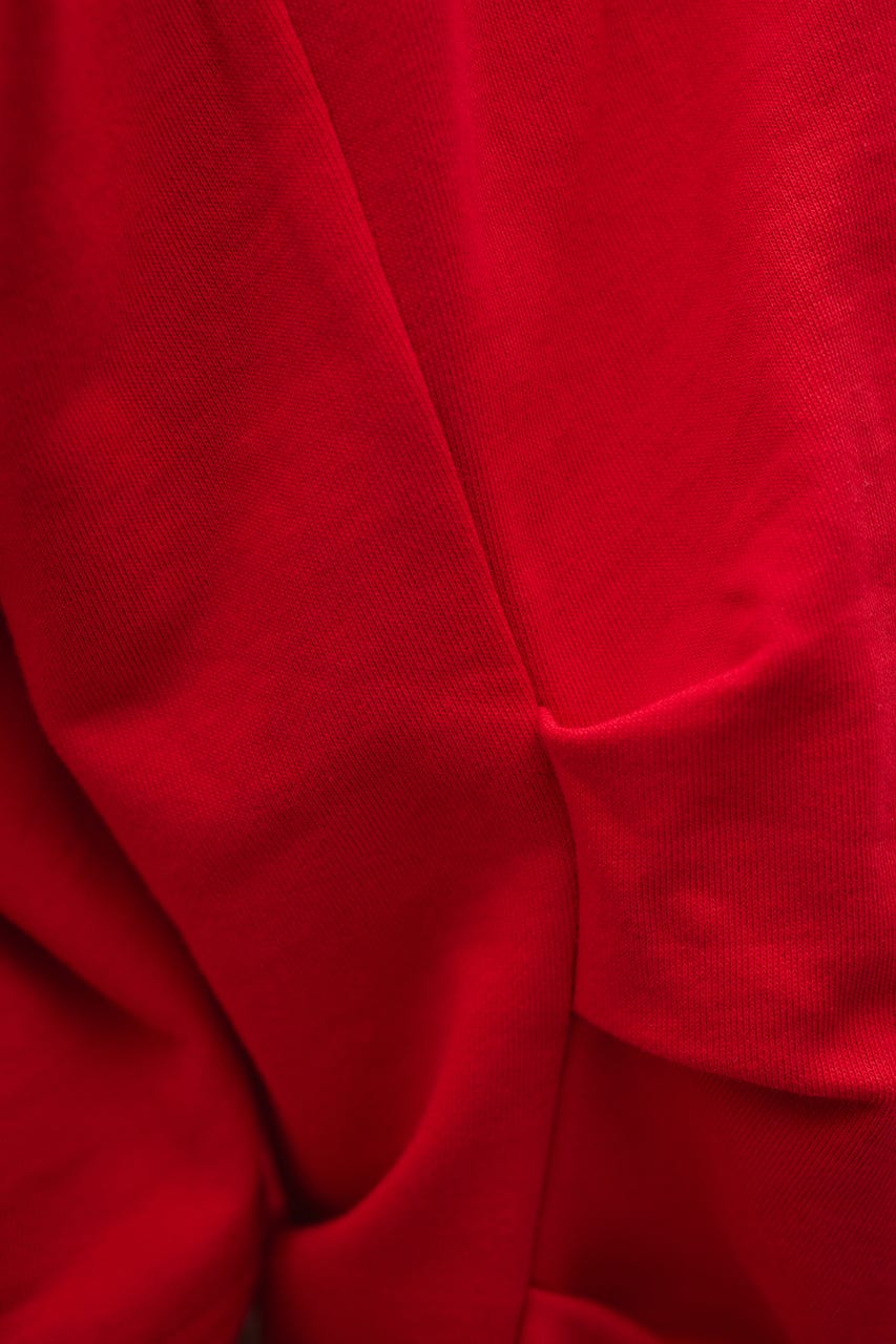 タックスリーブスウェットトップ RED FREE