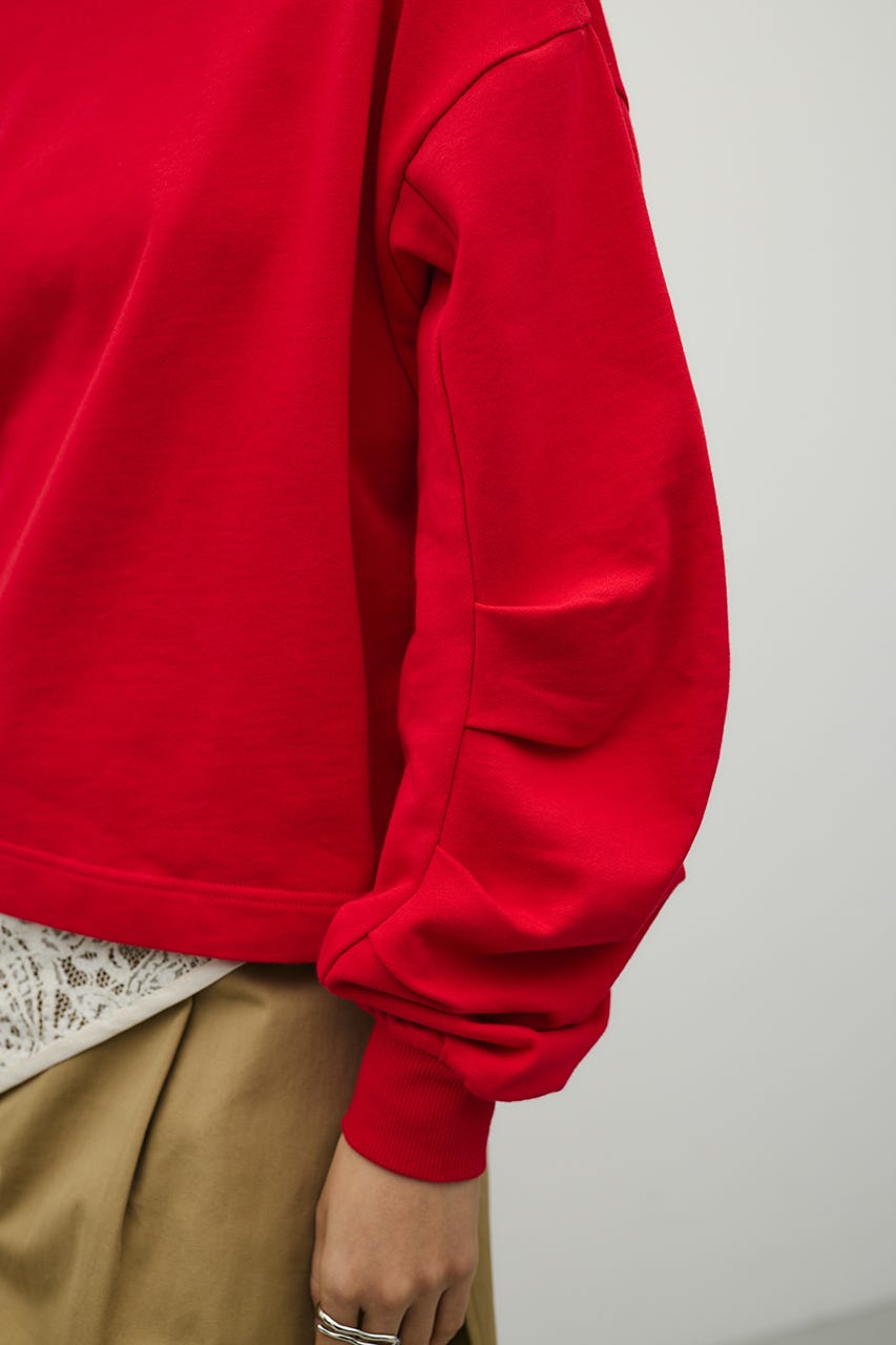 タックスリーブスウェットトップ RED FREE