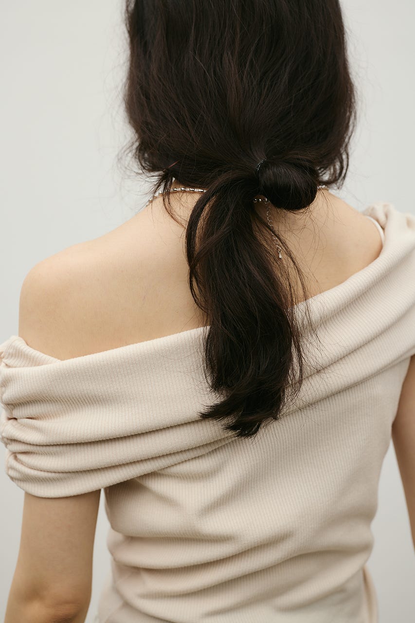 ギャザーオフショルトップ IVOY FREE