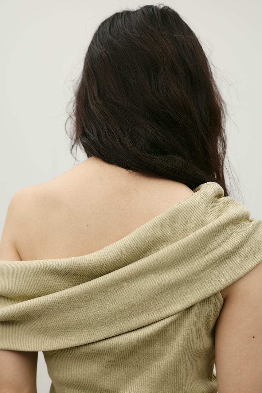 ギャザーオフショルトップ L/GRN FREE