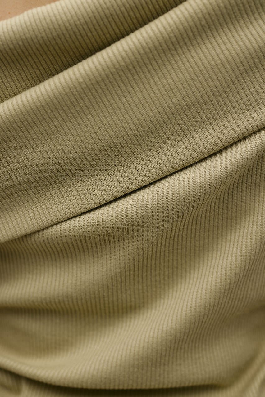 ギャザーオフショルトップ L/GRN FREE