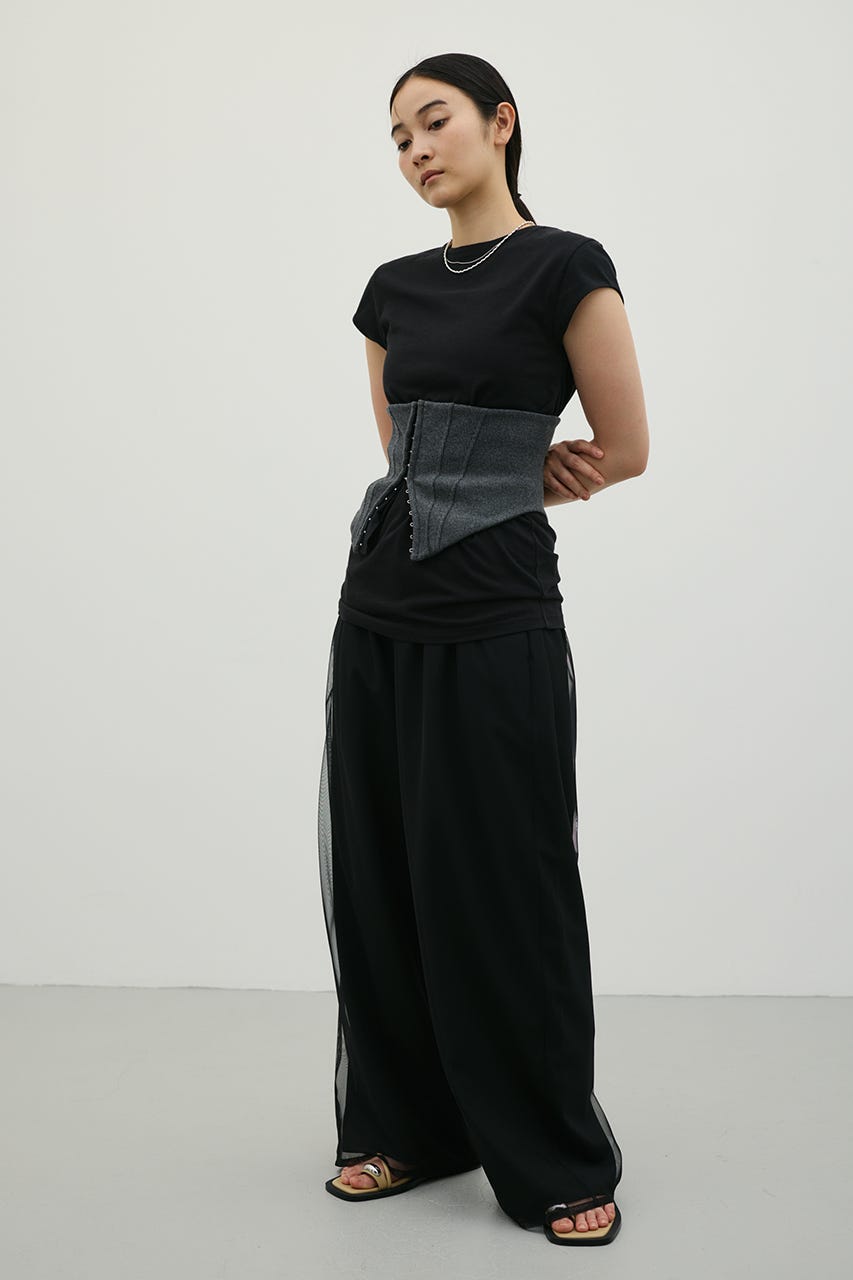 フレンチスリーブT BLK FREE