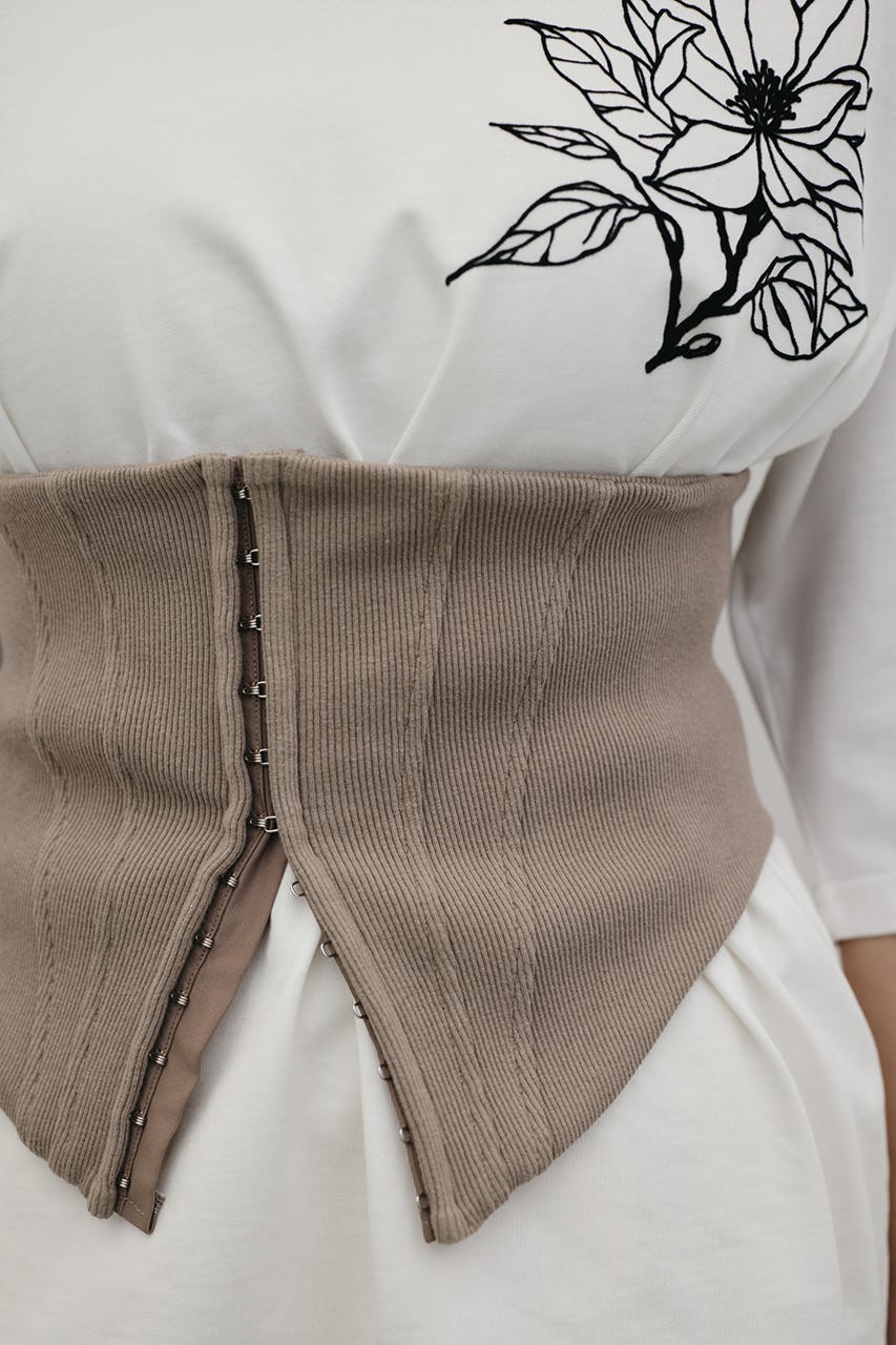 コルセットビスチェ BEG S