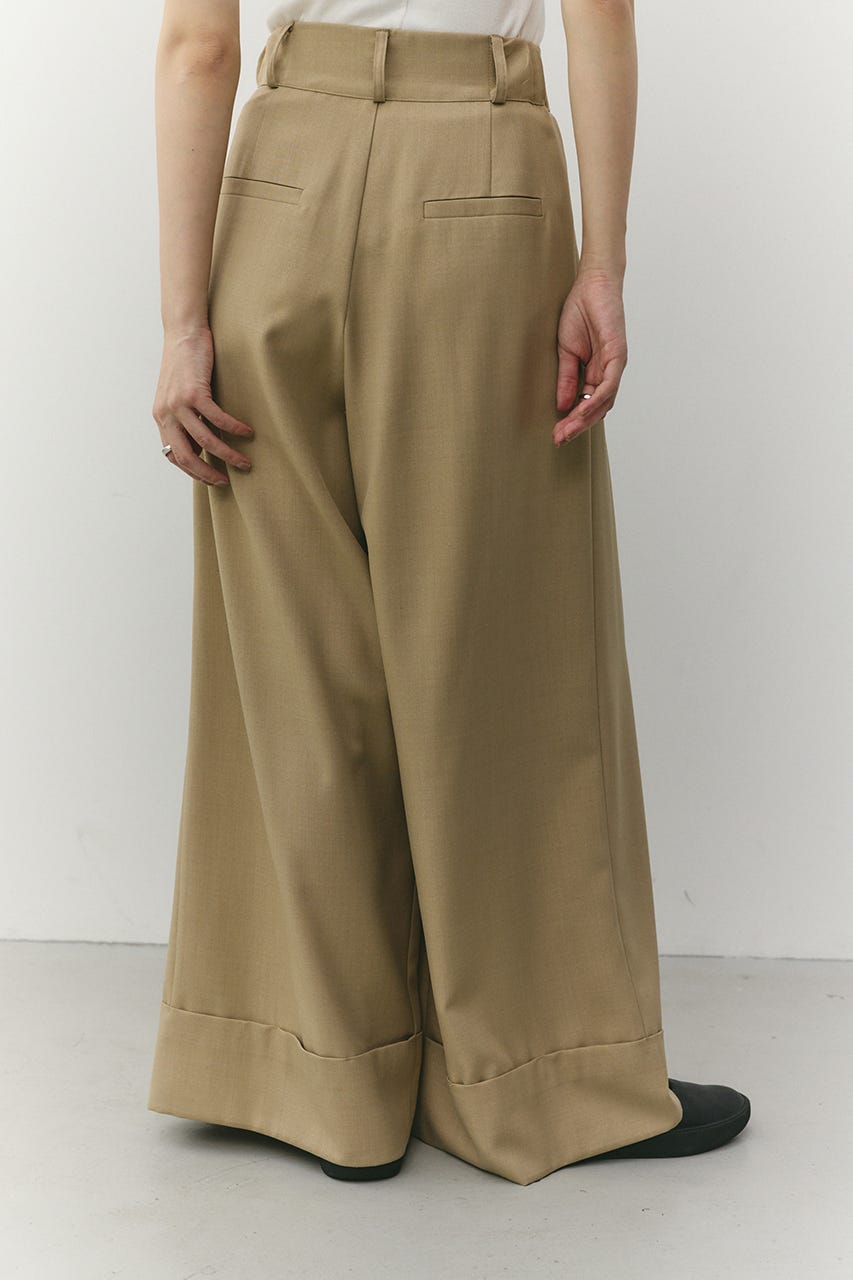 ディープタックワイドパンツ BEG M