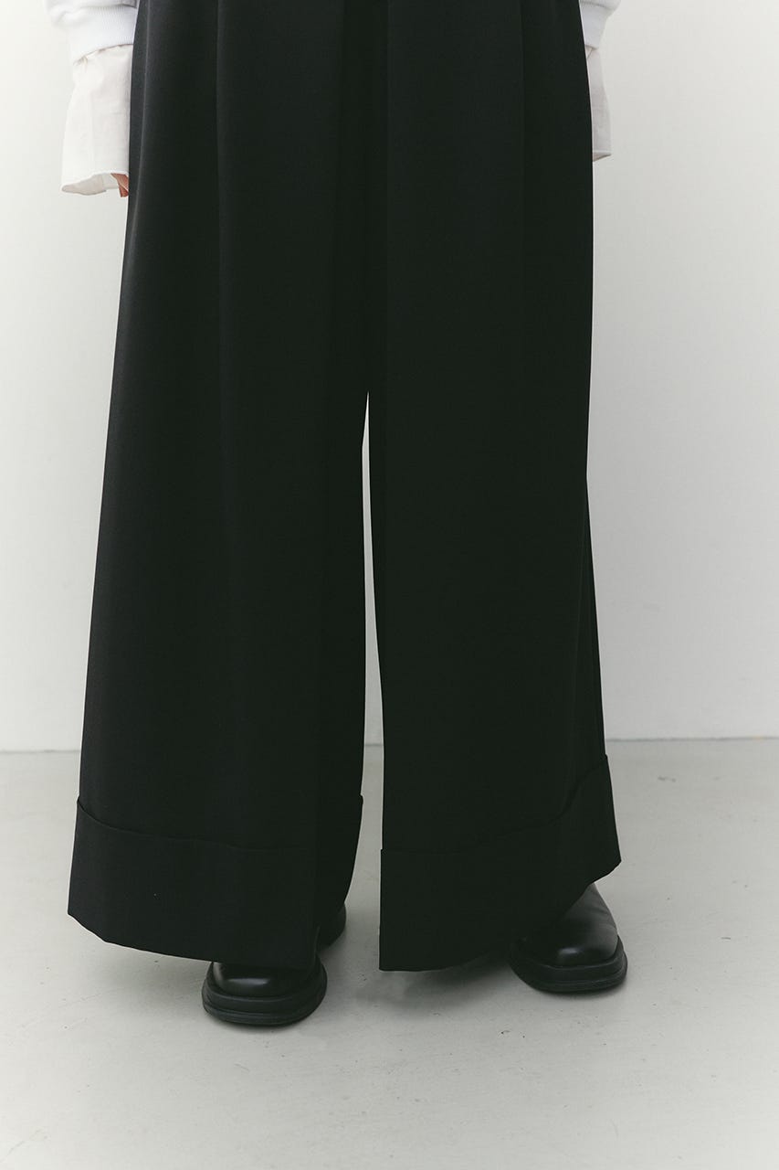 ディープタックワイドパンツ BLK M