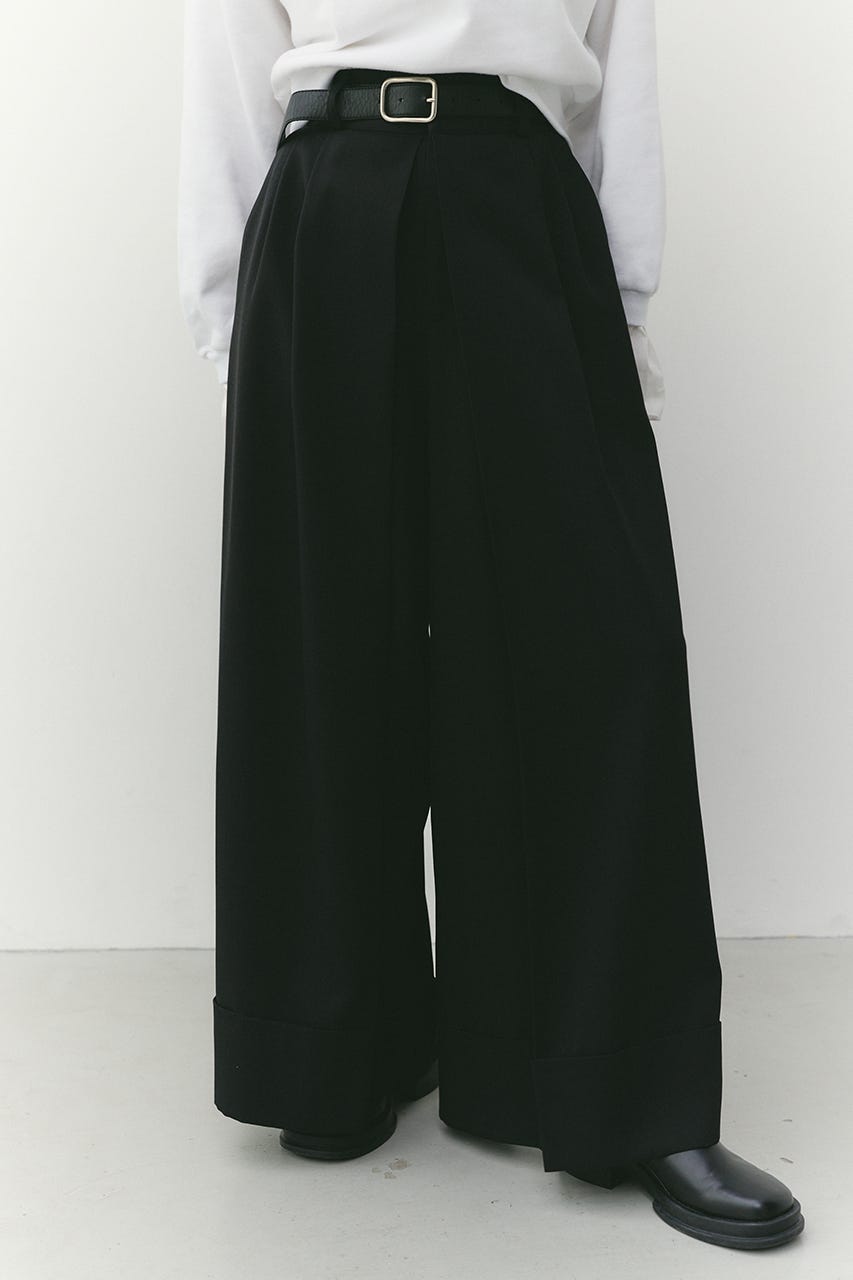 ディープタックワイドパンツ BLK M