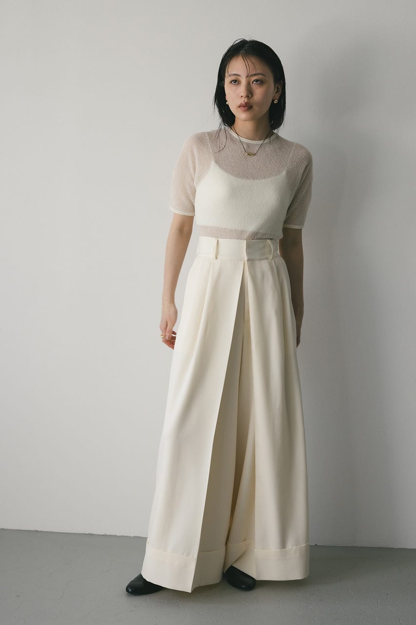 ディープタックワイドパンツ IVOY M