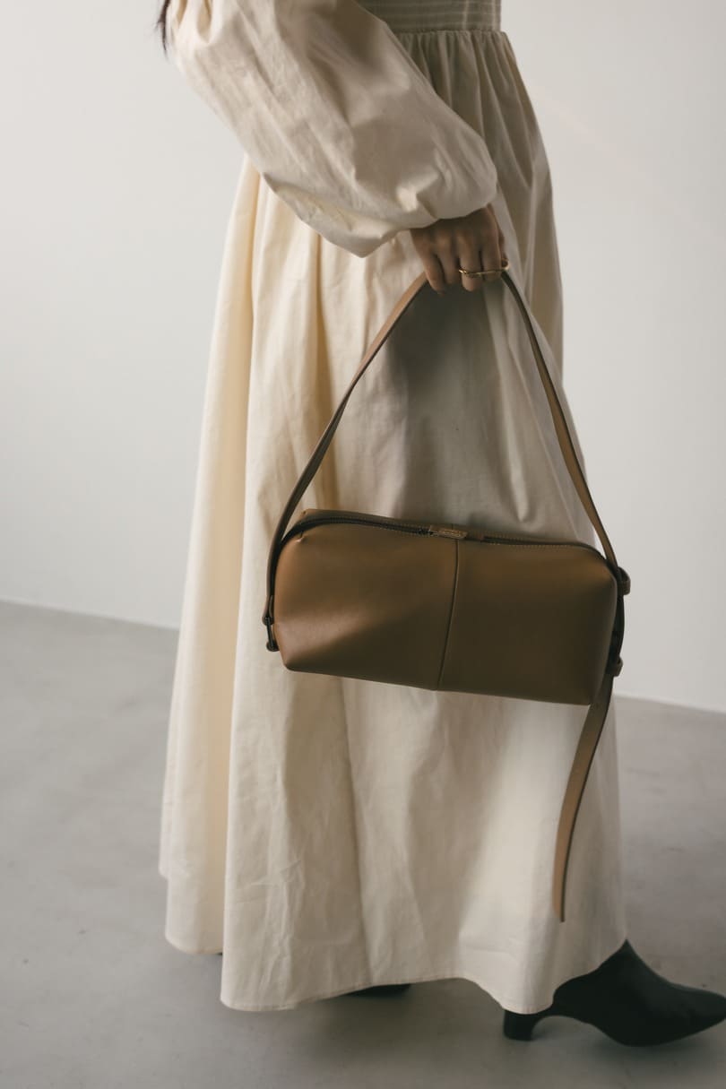 ワイドベルトスクエアバッグ L/BRN FREE