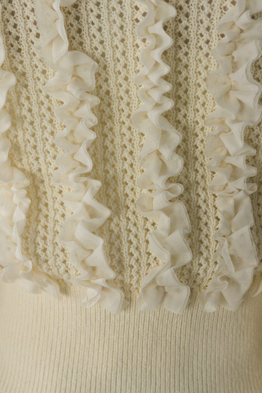 チュールフリルニットカーデ IVOY FREE