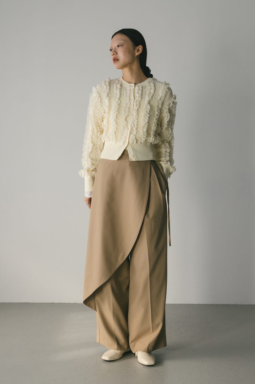 チュールフリルニットカーデ IVOY FREE