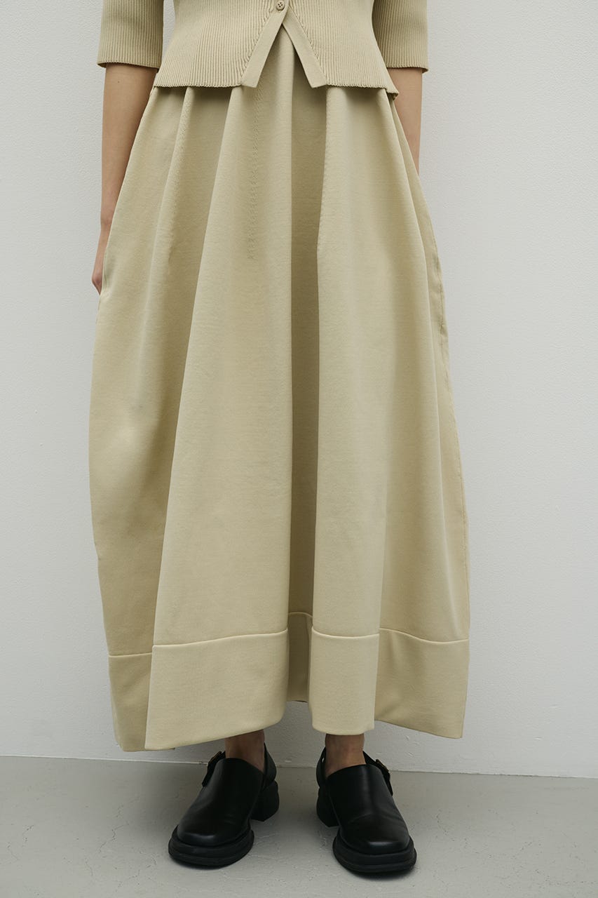 2ピースハーフスリーブポロニットワンピース BEG S